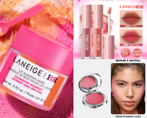 beauty recos 🩷 cover photo collage