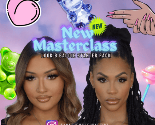 Masterclass look 9 view via IG @tanathemakeupartist for tutorial cover photo collage