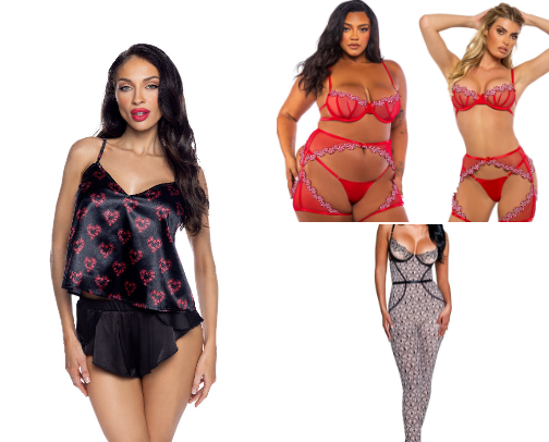 Valentine’s Day’s Lingerie & Accessories cover photo collage