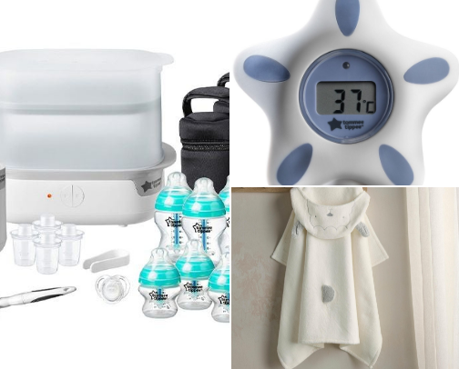 Everything I Found Useful for My Baby milk Bottles & bath time essentials cover photo collage
