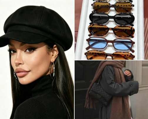 Fall/winter accessories cover photo collage
