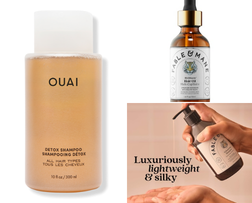 Haircare (wavy/curly in her 30s) cover photo collage