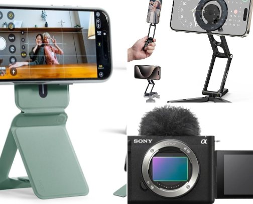 Filming setups cover photo collage