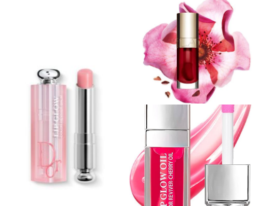 beste lip glow oil✨🎀🌸 cover photo collage