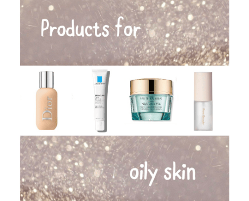 Products for oily skin ✨ cover photo collage