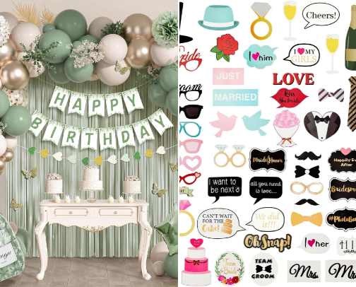 Millennial Party Supplies cover photo collage