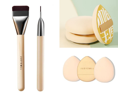 makeup tools cover photo collage