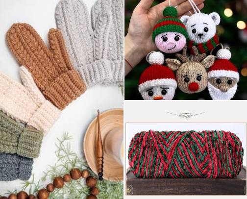 Knitting Christmas To Do cover photo collage