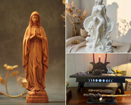 Altar sacred place in your home cover photo collage