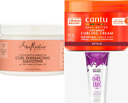 Haircare products for curly hair! cover photo collage