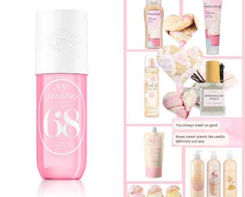 Smell good girly 🎀 cover photo collage