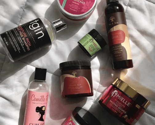 curly hair products 🤍 cover photo collage