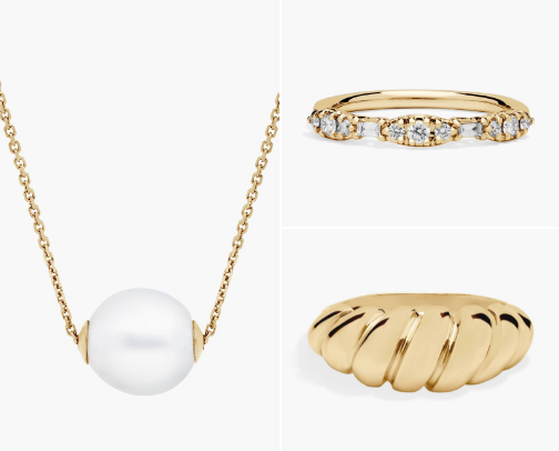 elegnat minimalist jewelry 🐚 cover photo collage