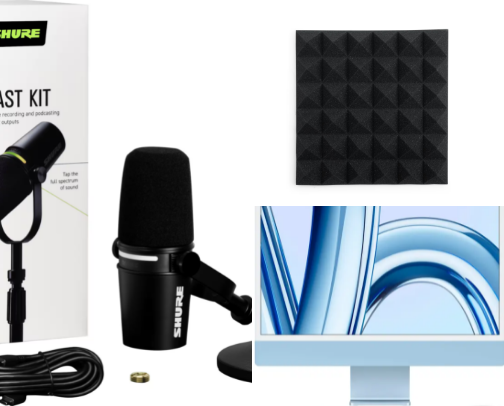 Top Tier Podcast/YouTube equipment cover photo collage