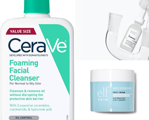 My everyday skincare essentials cover photo collage