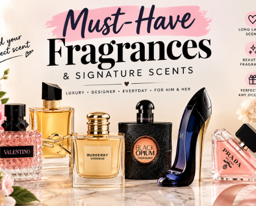 Men & Women Must Have Fragrances cover photo collage