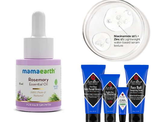 Beauty products cover photo collage