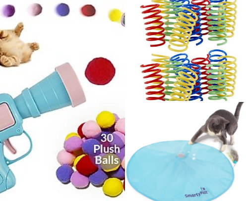 Cat toys cover photo collage