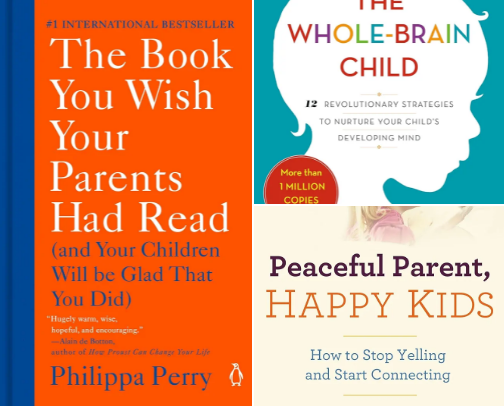Books for Calmer Parenting & Emotionally Healthy cover photo collage
