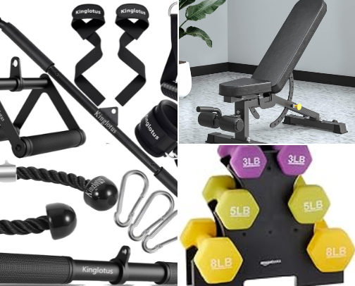 Home Gym Essentials & Supplements cover photo collage