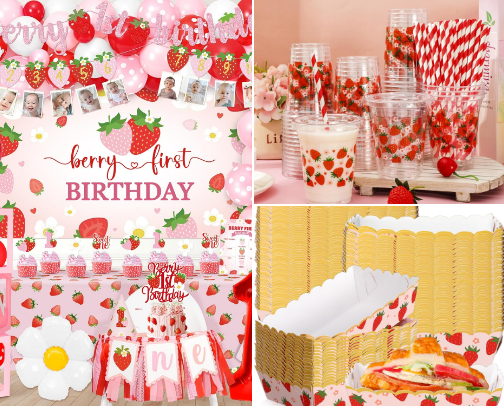🍓Berry 1st Birthday🍓 cover photo collage