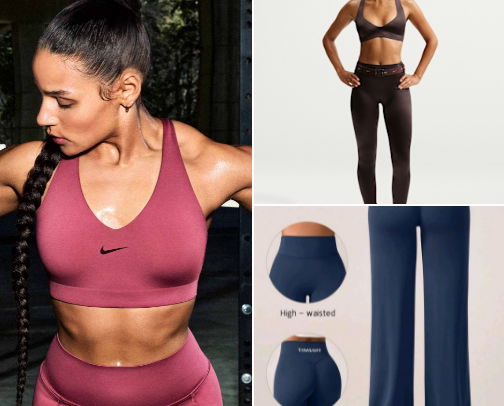 Where Style Meets Sweat: Activewear. cover photo collage