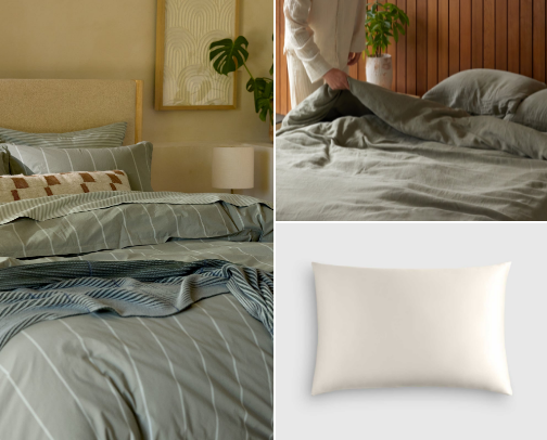 Pure Luxury: Exceptionally Soft Bedding and Bath Essentials Crafted from Natural Materials cover photo collage