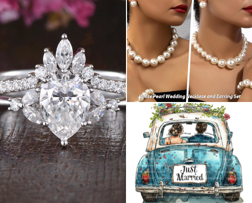 Vintage-Inspired Wedding Accessories: Unique and nostalgic pieces for a retro-themed wedding cover photo collage