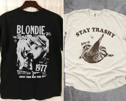 "Classic Rock Tees" cover photo collage