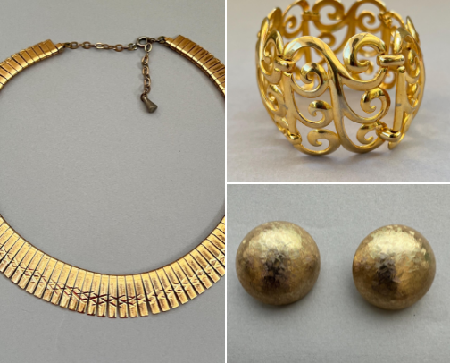 Affordable Vintage Gold Jewelry that  Won’t the Bank and is One of a Kind cover photo collage