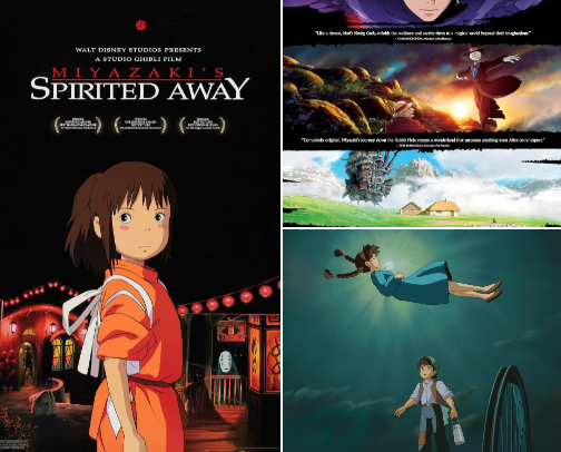 Hayao Miyazaki and Studio Ghibli Anime cover photo collage