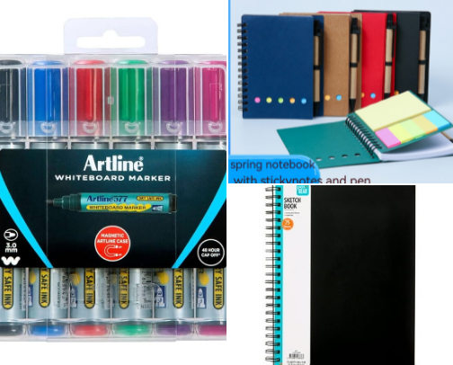 School and Office Supplies cover photo collage