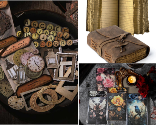 ⚙️ Vintage Steampunk Junk Journal & Planner Essentials 📜 cover photo collage