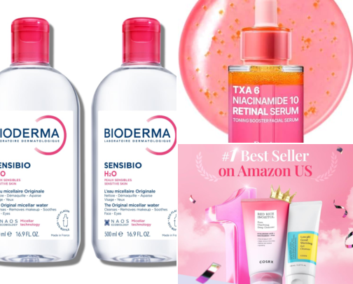 My Holy-Grail Skincare Routine for Glowing Glass Skin . cover photo collage