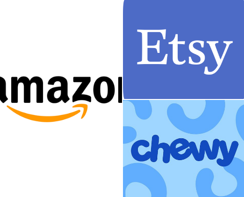 Online stores cover photo collage