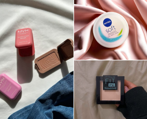 What's in my makeup bag as a baddie on a budget cover photo collage