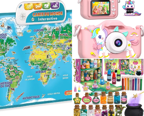 ​Idées pour des cadeaux : pour petits curieux et grands rêveurs cover photo collage