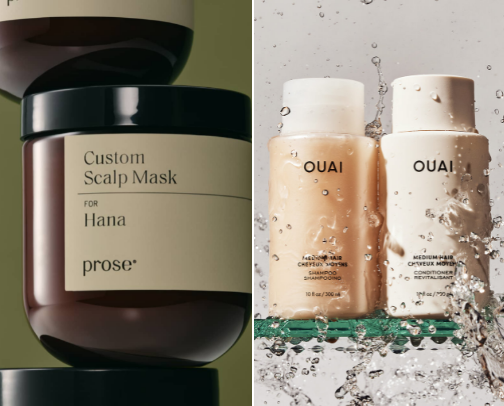 Healthy hair care products cover photo collage