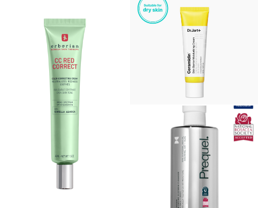 My favorite skin products for rosacea 🌹 cover photo collage