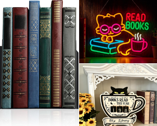Cozy Essentials for Book & Cat Lovers** cover photo collage