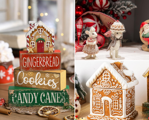 Magical Gingerbread Christmas Decor Ideas ✨ cover photo collage
