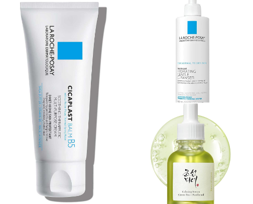 If you want my tried and true skincare for Rosacea prone girlies with sensitive skin overall tap in! cover photo collage