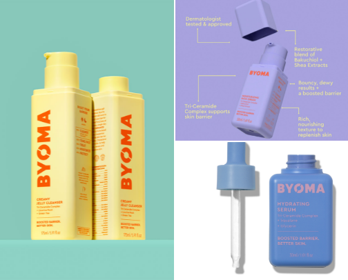 Byoma skincare🫧 cover photo collage