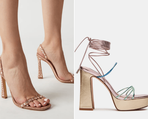 Woman's shoes cover photo collage