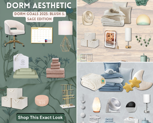 Dorm Room Essentials cover photo collage