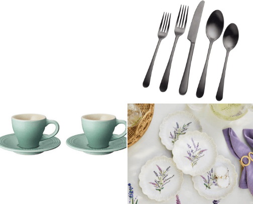 Tableware & Tablescape Items cover photo collage