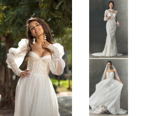 Weddings dresses cover photo collage
