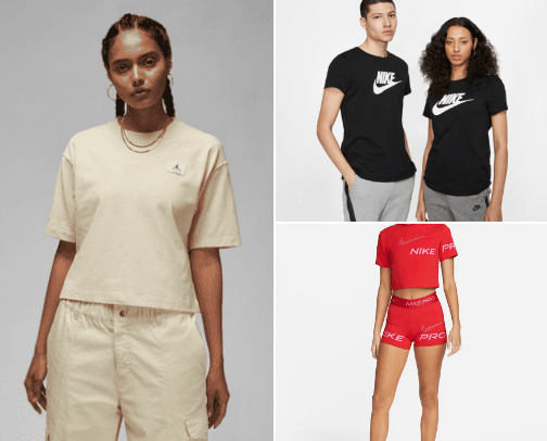 Nike womens tops & t-shirts cover photo collage
