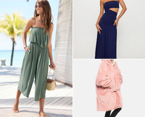 Comfy Cozy Clothing for Relaxed People cover photo collage