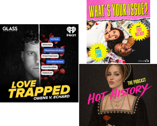 Podcasts I'm Loving Currently cover photo collage